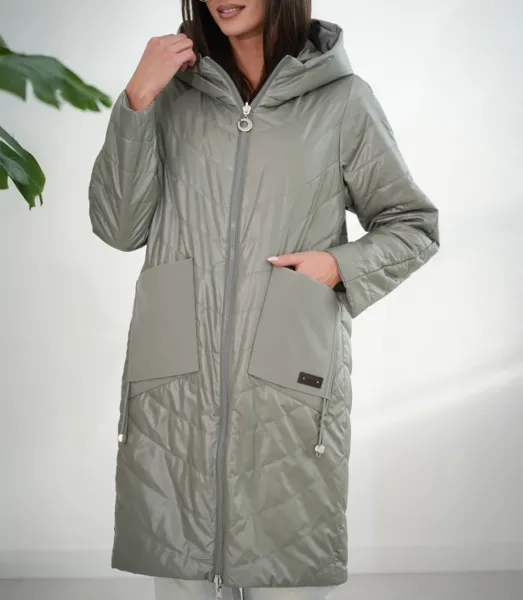 Women's SARA coat - double-sided, oversize, hood, spring, insulated