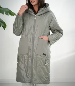 Women's SARA coat - double-sided, oversize, hood, spring, insulated
