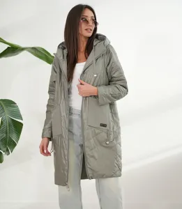 Women's SARA coat - double-sided, oversize, hood, spring, insulated