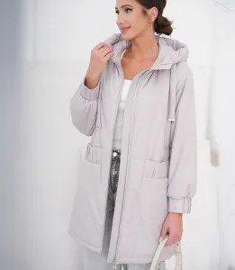 Women's spring oversize coat with hood and pockets Emilia