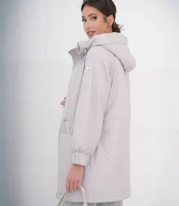 Women's spring oversize coat with hood and pockets Emilia