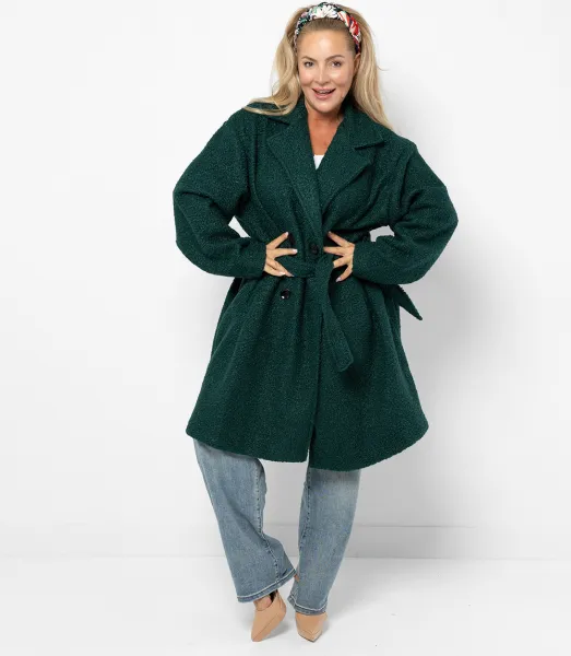 Pri Women's TEDDY boucle fabric bear coat