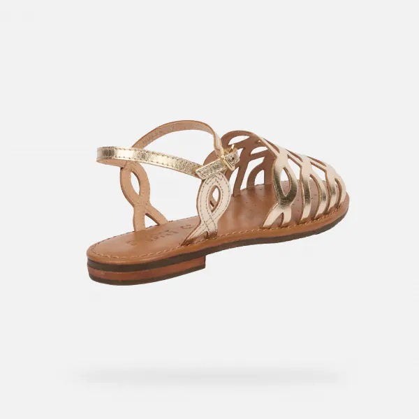 Gold women's sandals Geox Sozy S - Women's