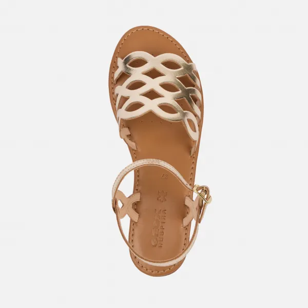 Gold women's sandals Geox Sozy S - Women's