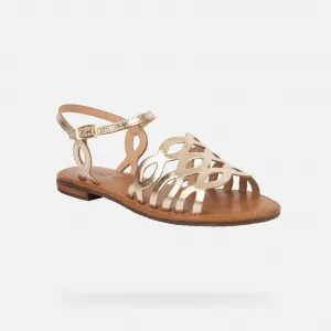 Gold women's sandals Geox Sozy S - Women's