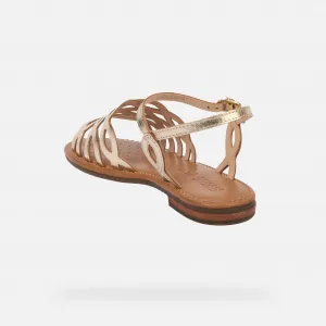 Gold women's sandals Geox Sozy S - Women's