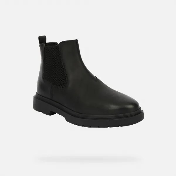 Black Men's Ankle Boots Geox Calaita - Mens