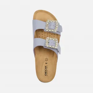 Purple Women's Slippers Geox Brionia R - Women's