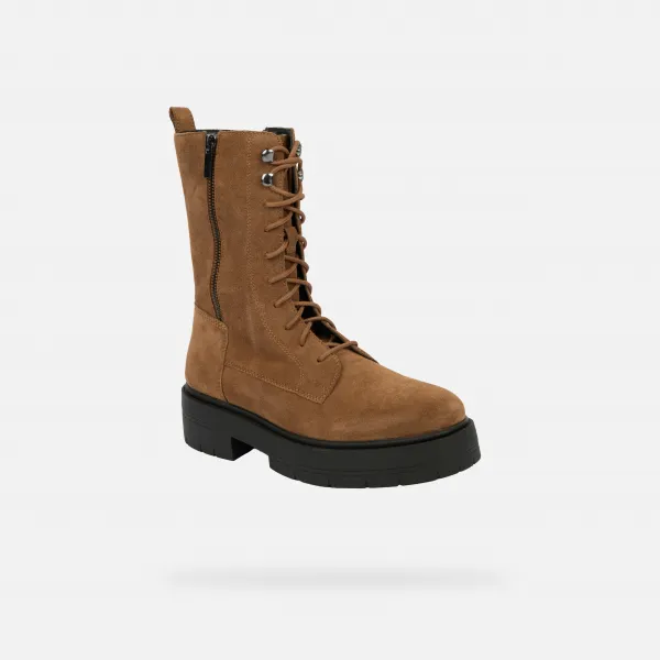 Geox Spherica EC7 Brown Women's Ankle Boots - Women's