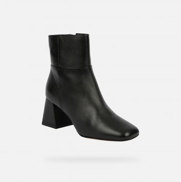 Black Women's Ankle Boots Geox Coronilla - Ladies