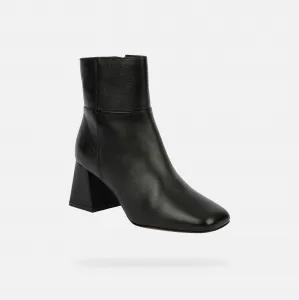 Black Women's Ankle Boots Geox Coronilla - Ladies