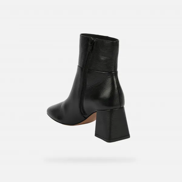Black Women's Ankle Boots Geox Coronilla - Ladies