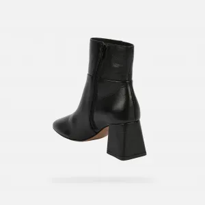 Black Women's Ankle Boots Geox Coronilla - Ladies
