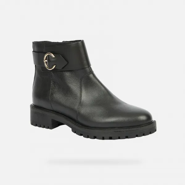 Black women's ankle boots Geox Hoara - Women's