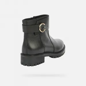 Black women's ankle boots Geox Hoara - Women's