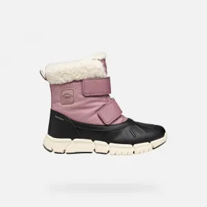 Pink Girls Winter Boots Geox Flexyper B AB - Girls