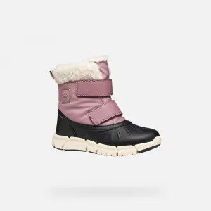 Pink Girls Winter Boots Geox Flexyper B AB - Girls