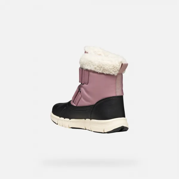 Pink Girls Winter Boots Geox Flexyper B AB - Girls