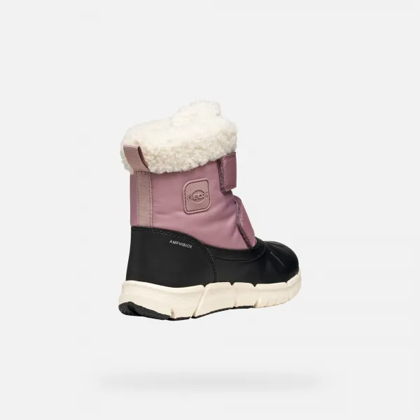 Pink Girls Winter Boots Geox Flexyper B AB - Girls