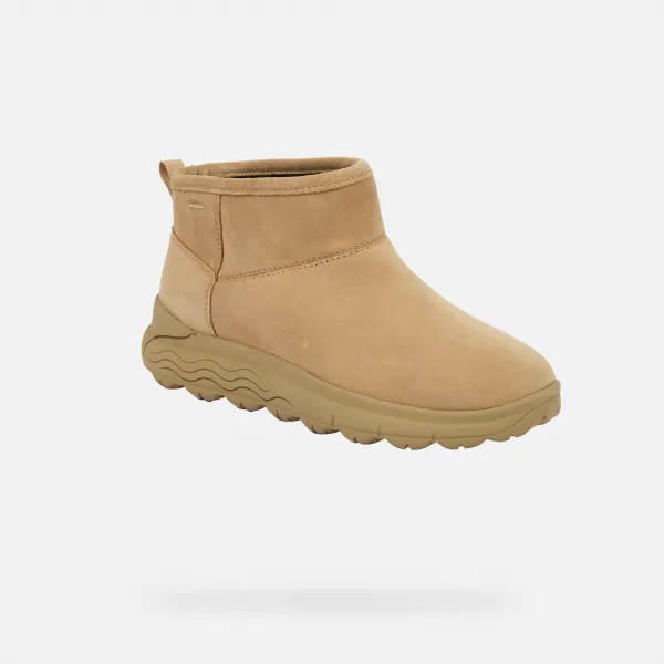 Beige Geox Spherica 4x4 B ABX Women's Ankle Boots - Ladies