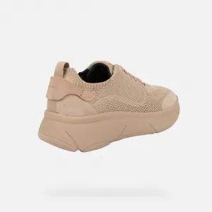 Beige women's sneakers Geox Nebula 2.0 X - Women's