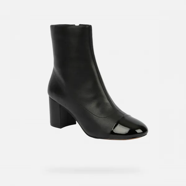 Black Women's Ankle Boots Geox Virnilisa 65 - Ladies