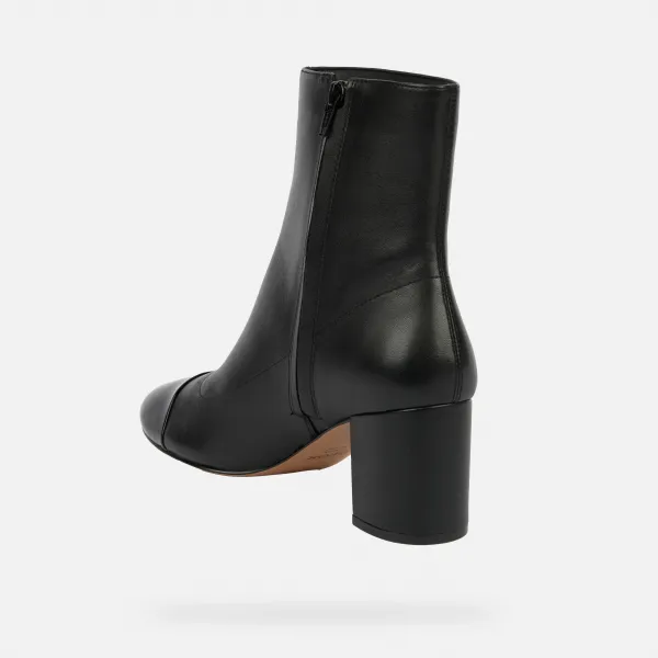 Black Women's Ankle Boots Geox Virnilisa 65 - Ladies
