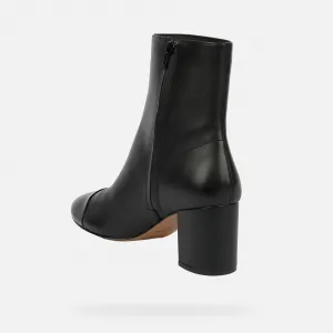 Black Women's Ankle Boots Geox Virnilisa 65 - Ladies