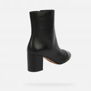 Black Women's Ankle Boots Geox Virnilisa 65 - Ladies
