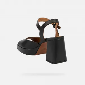 Black Women's Sandals Geox Soledea - Women's