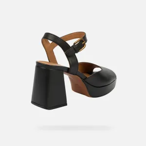 Black Women's Sandals Geox Soledea - Women's