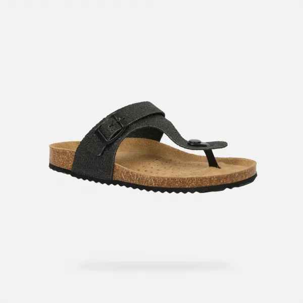 Dark Grey Women's Slippers Geox Brionia - Women's