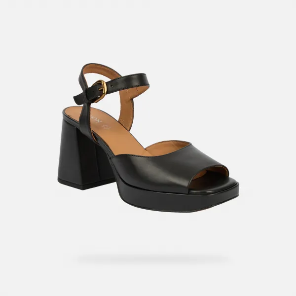 Black Women's Sandals Geox Soledea - Women's