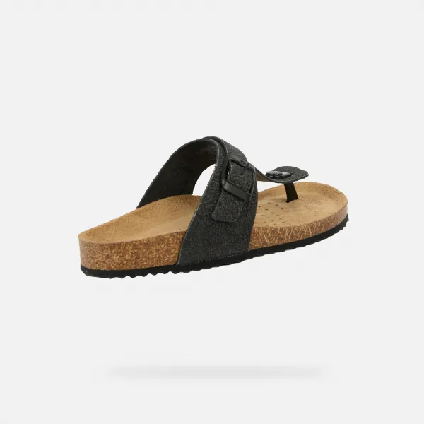 Dark Grey Women's Slippers Geox Brionia - Women's