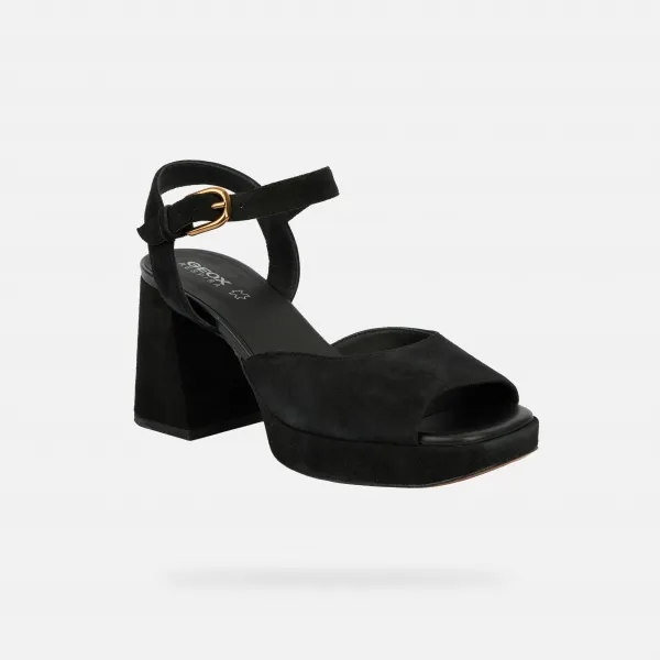 Black Women's Sandals Geox Soledea - Women's