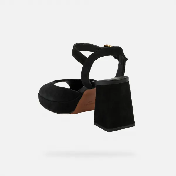 Black Women's Sandals Geox Soledea - Women's