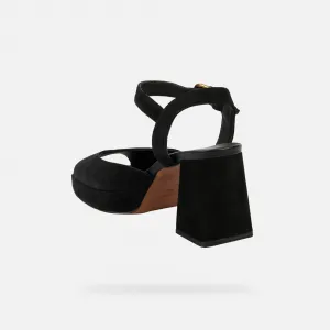 Black Women's Sandals Geox Soledea - Women's