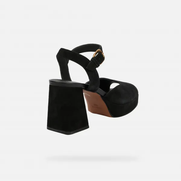 Black Women's Sandals Geox Soledea - Women's