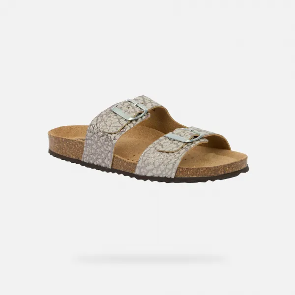 Silver Women's Slippers Geox Brionia - Women's