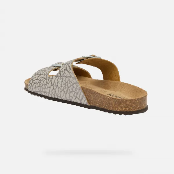 Silver Women's Slippers Geox Brionia - Women's