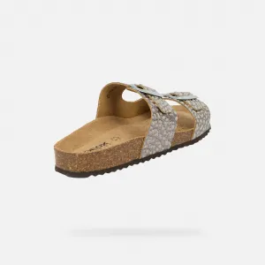 Silver Women's Slippers Geox Brionia - Women's
