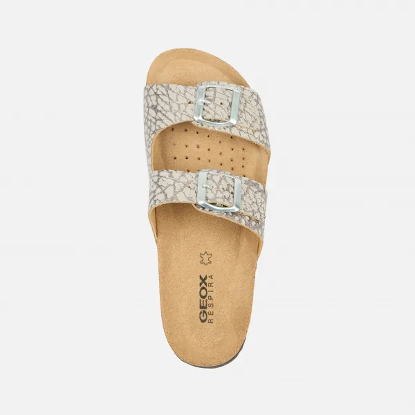 Silver Women's Slippers Geox Brionia - Women's