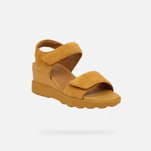 Žlté dámske sandále na platforme Geox Spherica EC6
