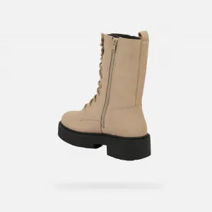 Beige Geox Spherica EC7 Women's Ankle Boots - Ladies