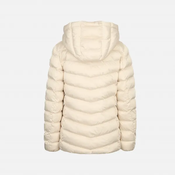 Women's Cream Quilted Jacket Geox Zosma - Women's