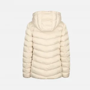Women's Cream Quilted Jacket Geox Zosma - Women's