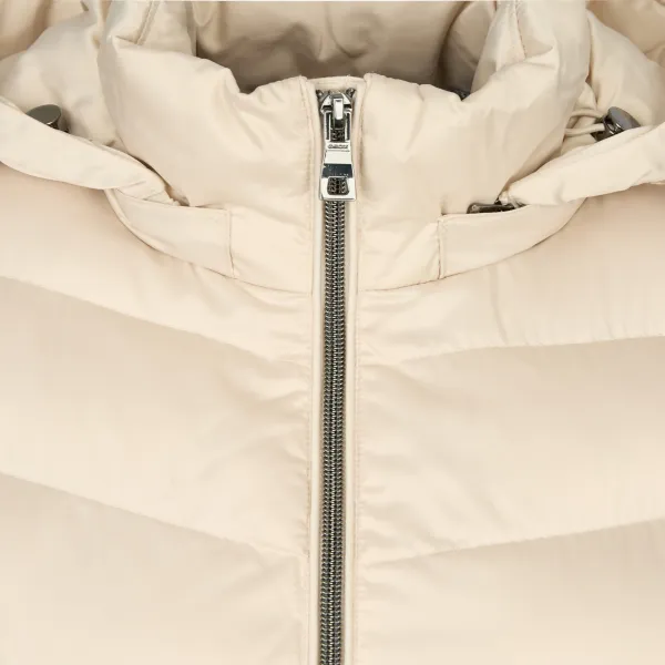 Women's Cream Quilted Jacket Geox Zosma - Women's