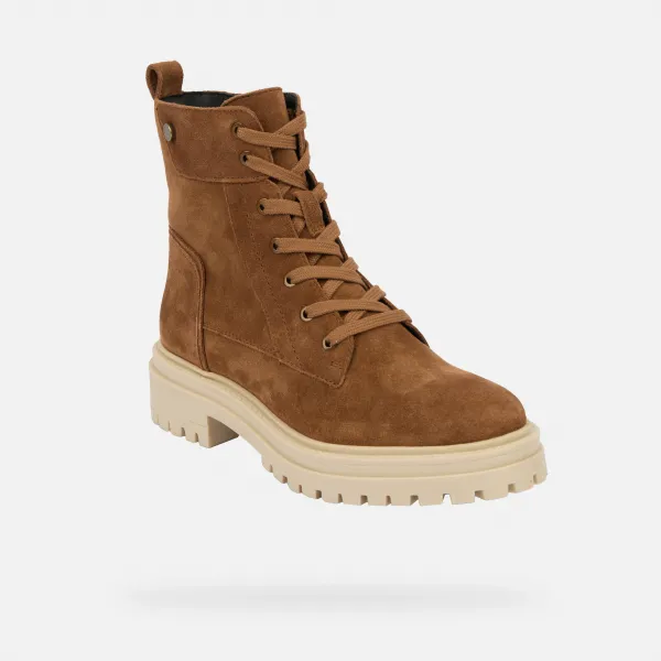 Brown Women's Ankle Boots Geox Iridea - Ladies