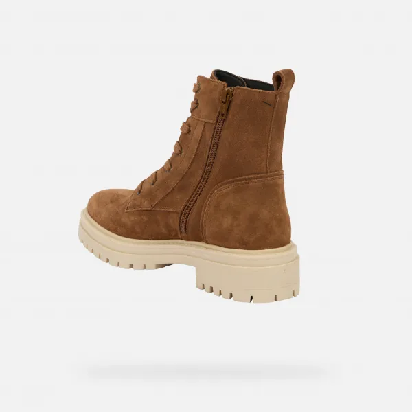 Brown Women's Ankle Boots Geox Iridea - Ladies