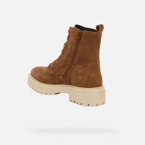 Brown Women's Ankle Boots Geox Iridea - Ladies